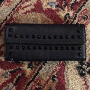 Black studded wallet